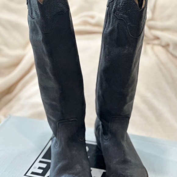 Women’s frye boots Carson lug riding size 9 distressed black - Picture 5 of 6